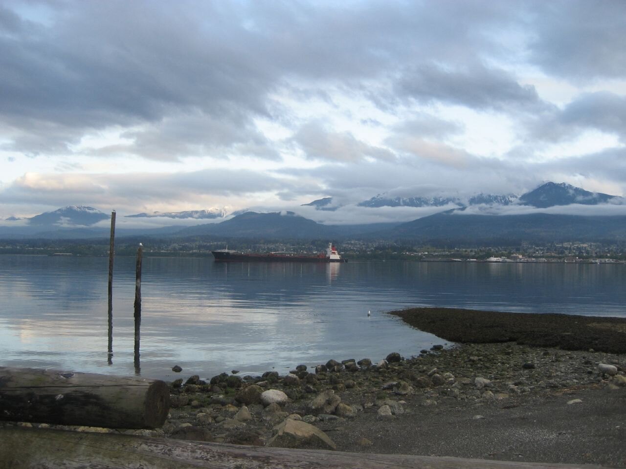 Clouds rolling over Port Angeles, Washington